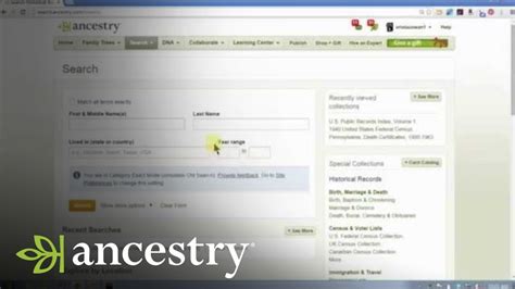 Updated Search Forms On Ancestry Youtube