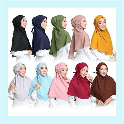 Jual Super Termurah Maryam Bergo Instant Hijab Syari Khimar Salwa