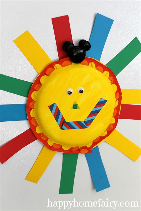 Easy Summer Sun Paper Plate Craft Happy Home Fairy