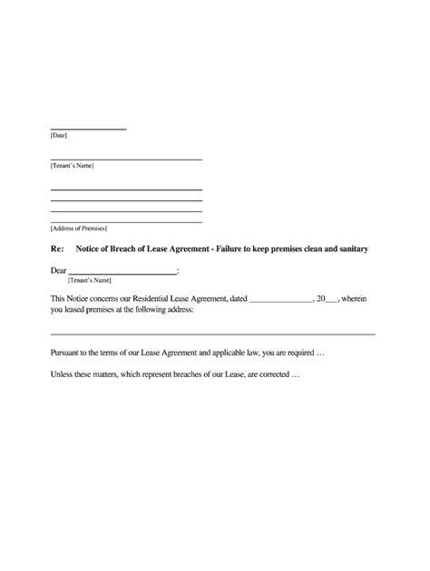 Notice To Tenant To Clean Property 2020 Fill And Sign Printable