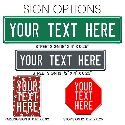 Custom Parking Signs Personalized Park Signs Road Sign Parking