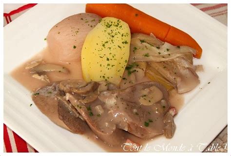 Langue de boeuf sauce madère aux champignons