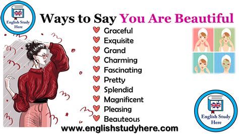 43 Ways To Say You Are Beautiful In English Vocabulary Home
