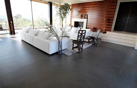 Custom Interior Decorative Concrete Flooring Modern Living Room