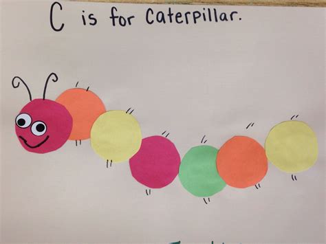 Caterpillar Craft Letter C Preschool Letter A Crafts Letter C