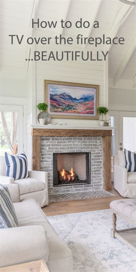 How To Mount A Hidden Tv Over The Fireplace Beautifully ⋆ The Old Barn