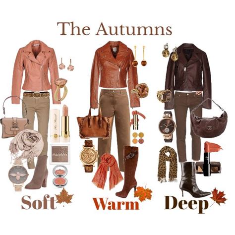 Fashion Set The Autumns Created Via Soft Autumn Color Palette Autumn