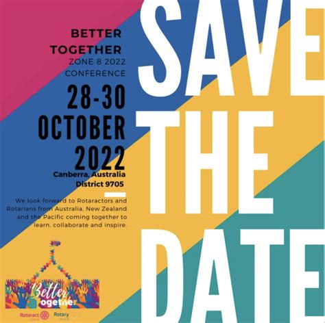 Save The Date For The 2022 Zone 8 Rotary And Rotaract ‘better Together