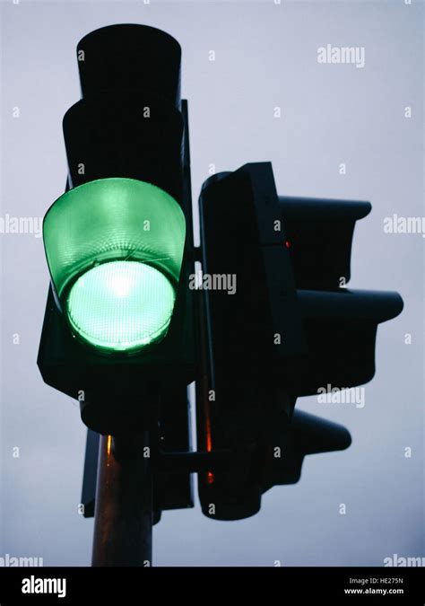 Green Traffic Light Stock Photo Alamy