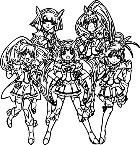 Cool Glitter Force Team Coloring Pages Coloring Pages For Girls Cute