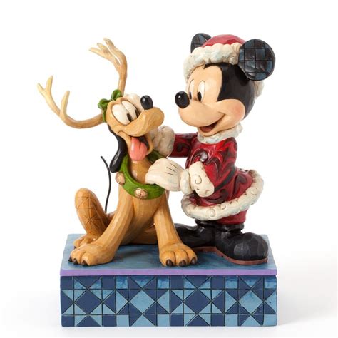 Jim Shore Disney Traditions Mickey And Pluto Santas Best Friend