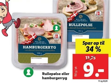 Rullep Lse Eller Hamburgerryg G Tilbud Hos Lidl