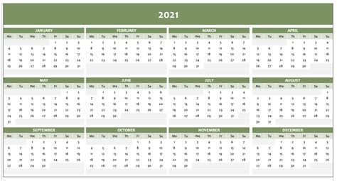 Calendar december 2021 excel template with notes. Excel 12 Month Calendar 2021 / Canada 2021 Calendar ...