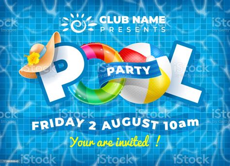 Pool Party Poster Template Stock Illustration Download Image Now Istock