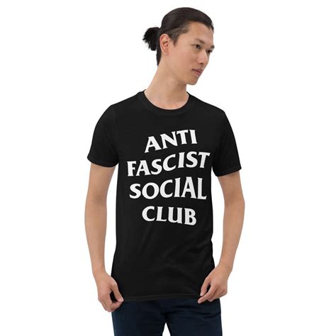 Anti Fascist Social Club T Shirt Graphic Tee Unisex Fit Etsy