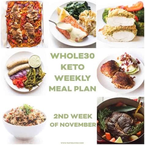 Whole30 Keto Weekly Menu November Week 2 Tastes Lovely