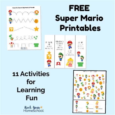 Super Mario Printables For Learning Fun Rock Your Homeschool