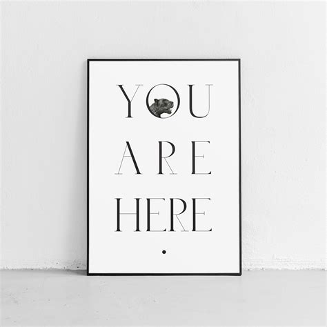 You Are Here Typography Art Print Abi Overland Jersey — Abi Overland