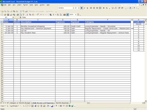 I want to make a file with 31 days of worksheets in the ive had to make plenty of excel spreadsheets like this before, 2 for a whole year and this was the best solution that i could work with. Household Budget | Excel Templates