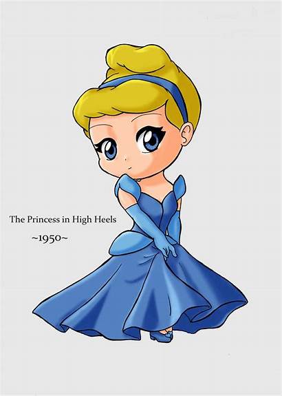 Cinderella Princess Chibi Disney Cenicienta Heels Kawaii