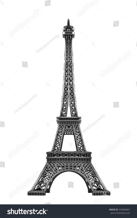 Eiffel Tower Isolated On White Background Stock Photo 324909467