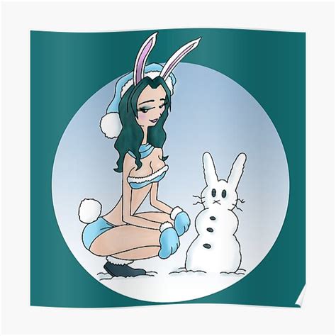 Cute Sexy Snow Bunny Poster For Sale By Inkandpink Redbubble