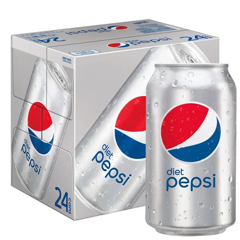 Diet Pepsi Cola Soda Pop 12 Fl Oz 24 Pack Cans