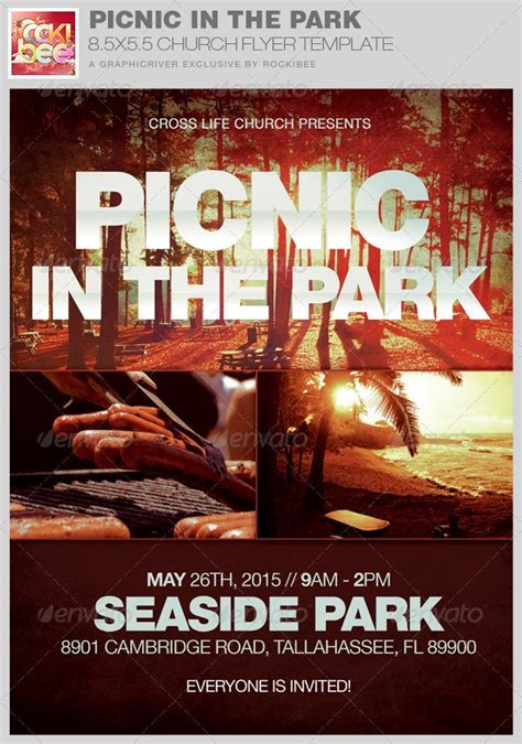 Picnic In The Park Flyer Template By Rockibee Graphicriver