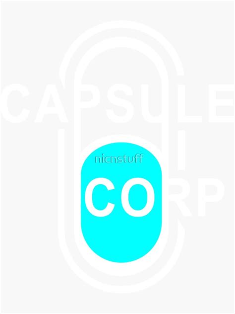 Capsule Corp Logo Redesign Sticker For Sale By Nicnstuff Redbubble