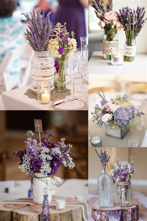 Rustic Lavender Wedding Centerpieces Weddings Weddingcolors