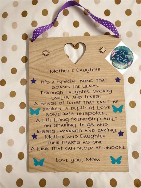 Personalised Daughter Mum Poem Mothers Day Birthday Christmas T Word My Xxx Hot Girl