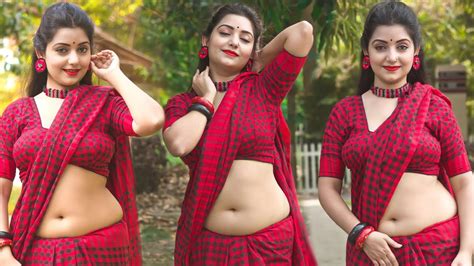 Instagram Model Rupsa Saha Ultimate Hot Saree Photoshoot Video Ll