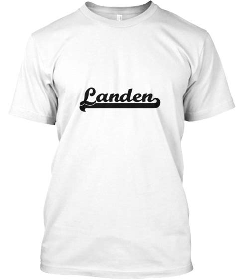Landen Classic Retro Name Design White T Shirt Front This Is The