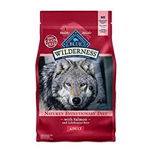 This dog food contains flaxseed and dried tomato pomace, which are rich sources of fiber. Blue Buffalo Wilderness Grain Free Dry Dog Food, Salmon ...