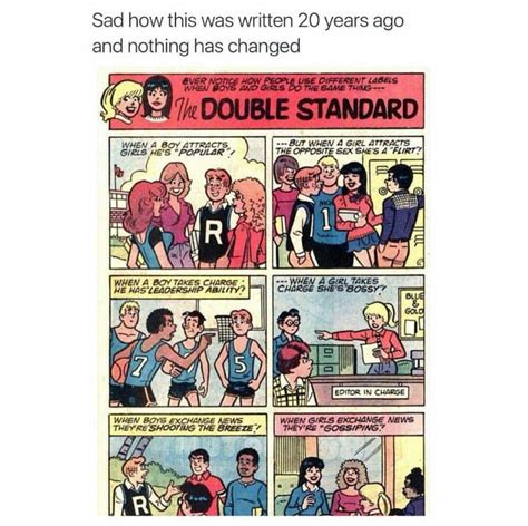 I Dislike Double Standards Comics Feminism Archie Comics