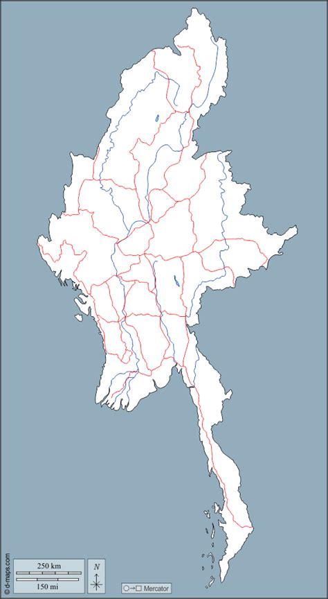 Burma Myanmar Free Map Free Blank Map Free Outline Map Free Base Map