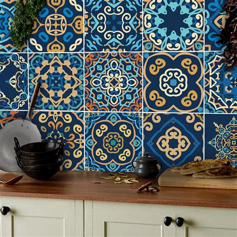 Buy Moroccan Tile Stickers For Kitchen Toarti 24pcs 15cm6 Mandala