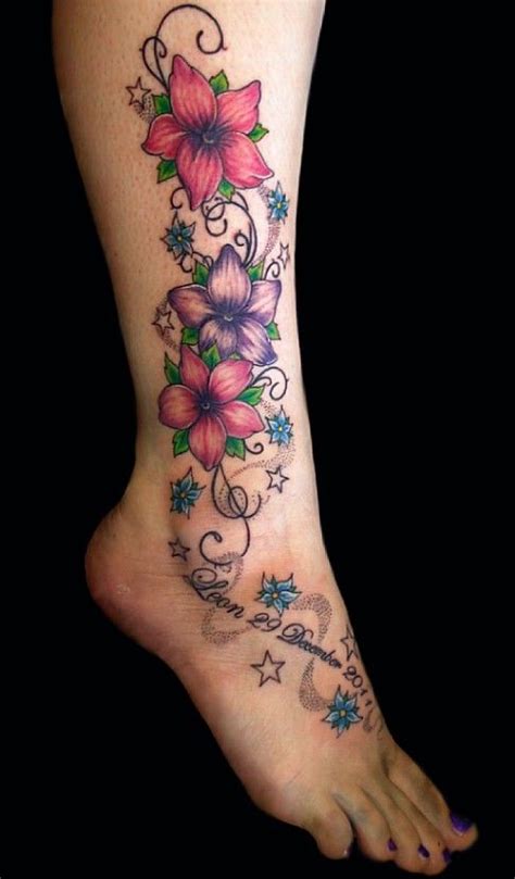 50 Beautiful Floral Tattoos Designs And Ideas For Boy And Girls