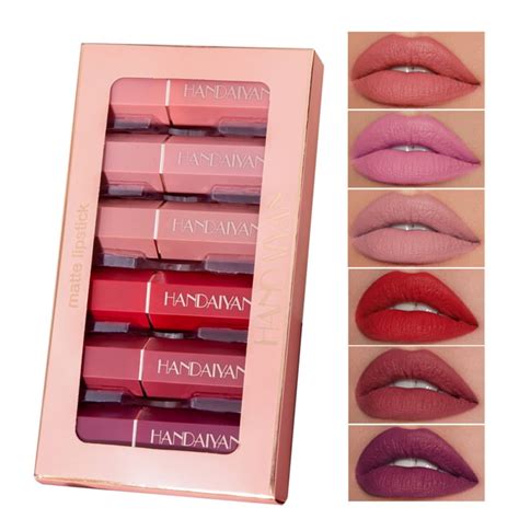 Keimprove 6 Colors Lipsticks Set Matte For Girls Women Waterproof Long Lasting Moisturizing