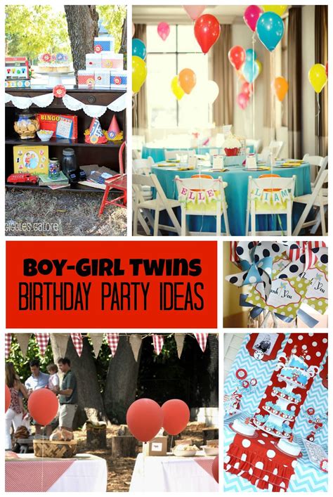 Twins Birthday Party Ideas For Boy Girl Twins The Party Teacher