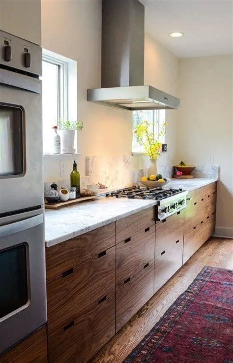 Modern Walnut Kitchen Cabinets Design Ideas 34 Decoratoo