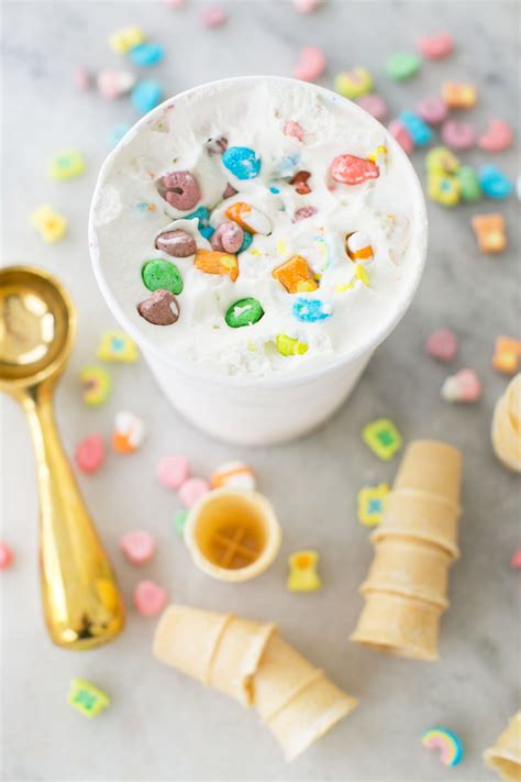 Cereal Ice Cream With Lucky Charms Sugar And Charm Recipe Best