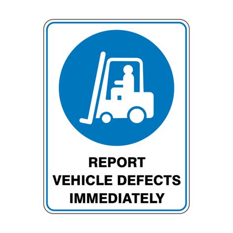 Report Vehicle Defects Immediately Buy Now Discount Safety Signs