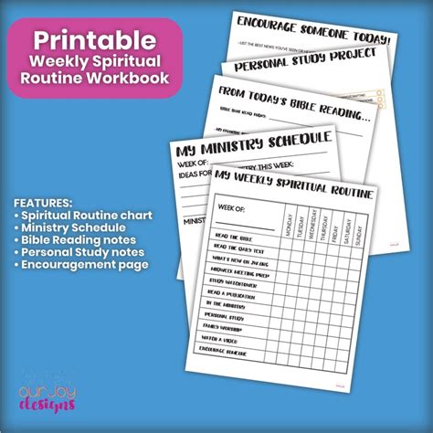 Jw Spiritual Routine Printable Workbook For All Ages Etsy