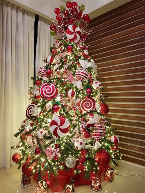 Candy Cane Christmas Tree Christmas Tree Inspiration Peppermint