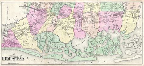1873 Beers Map Of South Hempstead Long Island New York Photograph By