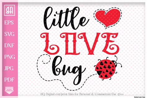 Little Love Bug Svg Little Bug Svg Valentines Day Svg By Blueberry