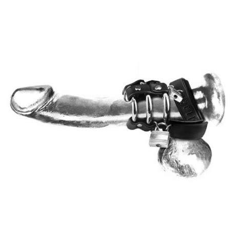 Locking Ball Stretcher C Ring 3 Ring Cock Cage Sex Toys At Adult