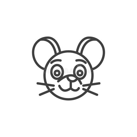 Happy Mouse Face Emoji Flat Icon Stock Vector Illustration Of Design