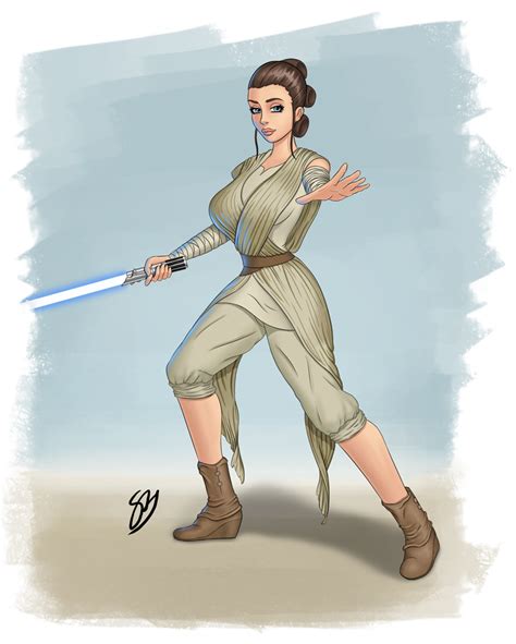 Rey Star Wars Pin Up Clothed By Artiststyle Hentai Foundry